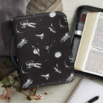 Astronaut In Space Pattern Print Leather Bible Cover