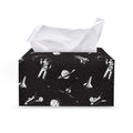 Astronaut In Space Pattern Print Leather Tissue Box Cover