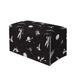 Astronaut In Space Pattern Print Leather Tissue Box Cover