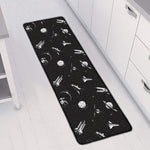 Astronaut In Space Pattern Print Long Kitchen Mat