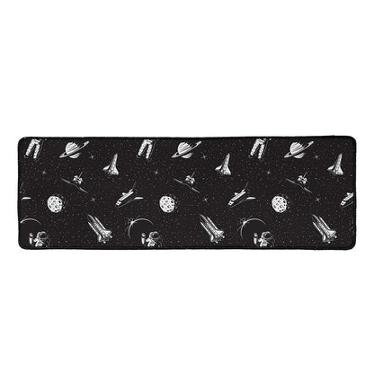 Astronaut In Space Pattern Print Long Kitchen Mat