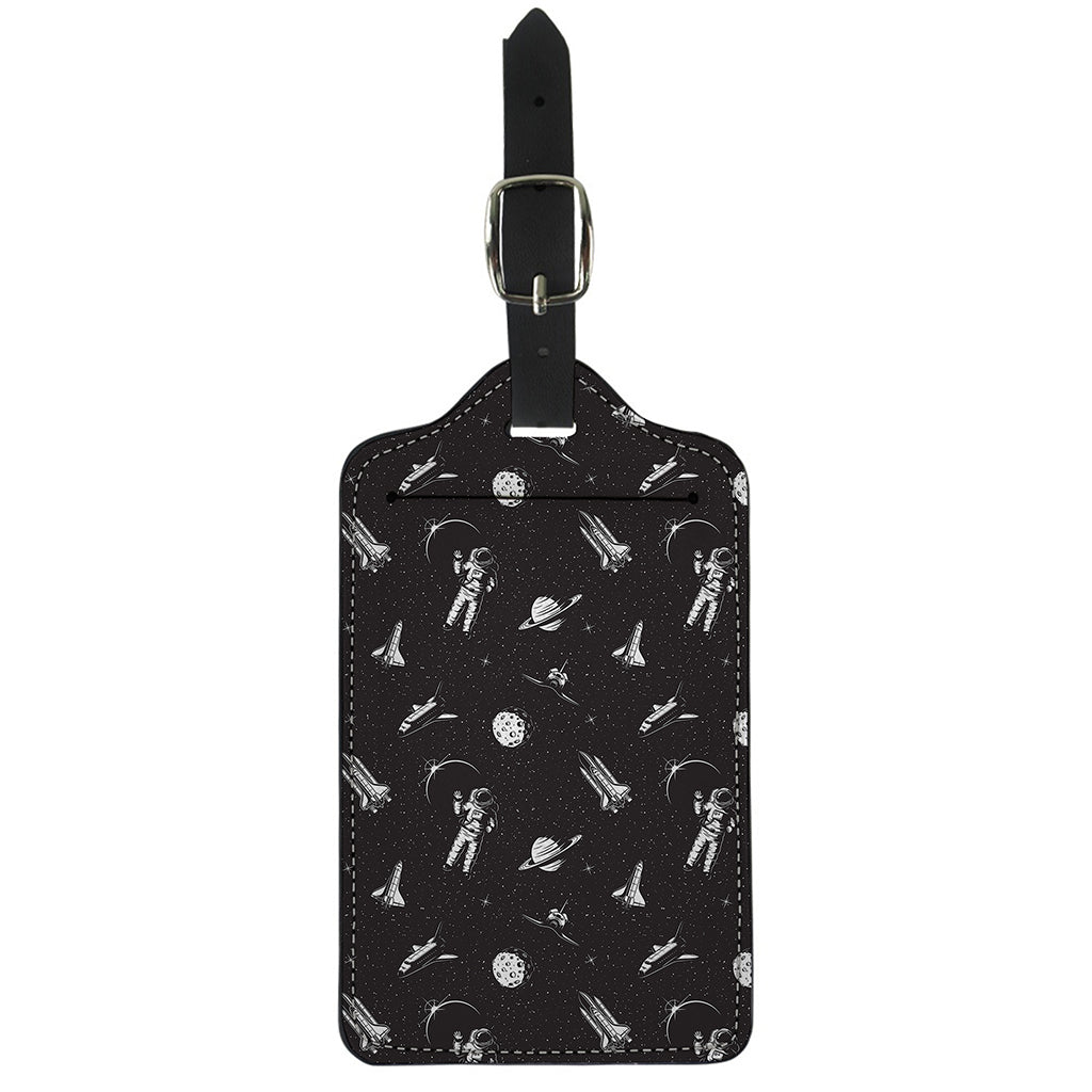 Astronaut In Space Pattern Print Luggage Tag
