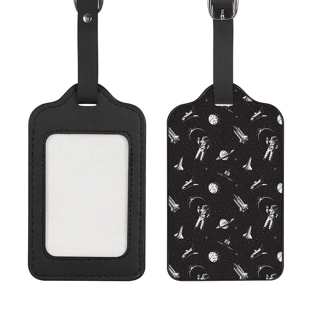 Astronaut In Space Pattern Print Luggage Tag