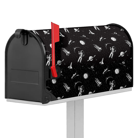 Astronaut In Space Pattern Print Mailbox Cover