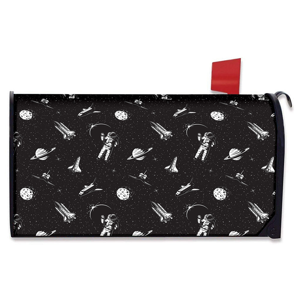 Astronaut In Space Pattern Print Mailbox Cover