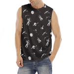 Astronaut In Space Pattern Print Men's Fitness Tank Top