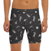 Astronaut In Space Pattern Print Men's Long Boxer Briefs