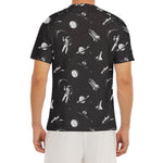 Astronaut In Space Pattern Print Men's Short Sleeve Rash Guard