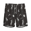 Astronaut In Space Pattern Print Men's Sports Shorts