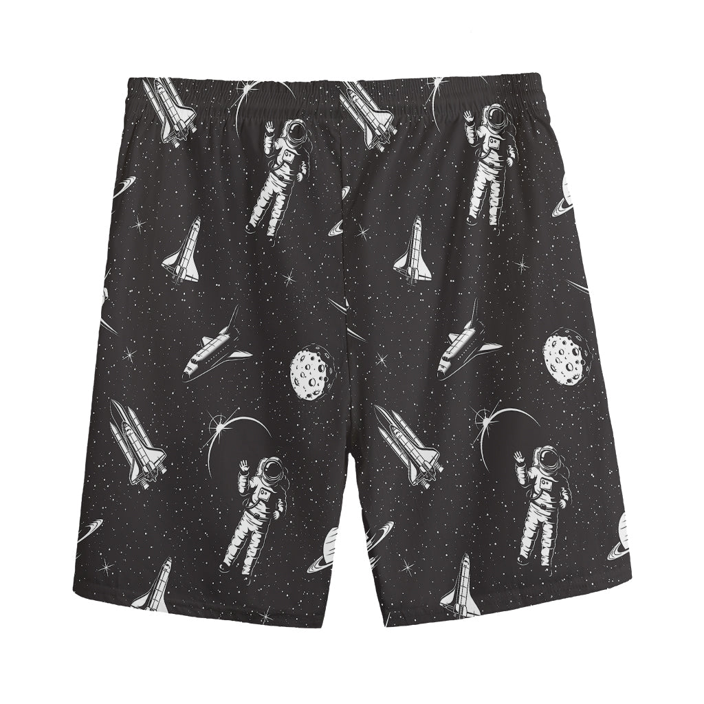 Astronaut In Space Pattern Print Men's Sports Shorts