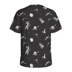 Astronaut In Space Pattern Print Men's Sports T-Shirt