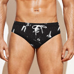 Astronaut In Space Pattern Print Men's Swim Briefs
