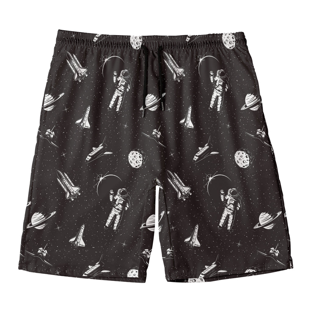 Astronaut In Space Pattern Print Men's Swim Trunks