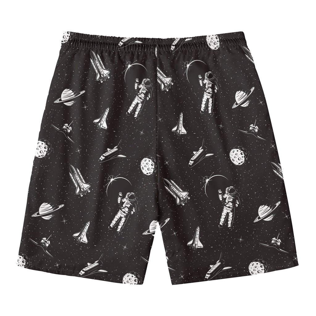 Astronaut In Space Pattern Print Men's Swim Trunks