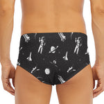 Astronaut In Space Pattern Print Men's Triangle Swim Briefs
