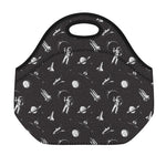 Astronaut In Space Pattern Print Neoprene Lunch Bag