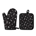 Astronaut In Space Pattern Print Oven Mitt And Pot Holder Set