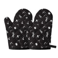 Astronaut In Space Pattern Print Oven Mitts