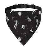 Astronaut In Space Pattern Print Over The Collar Dog Bandana