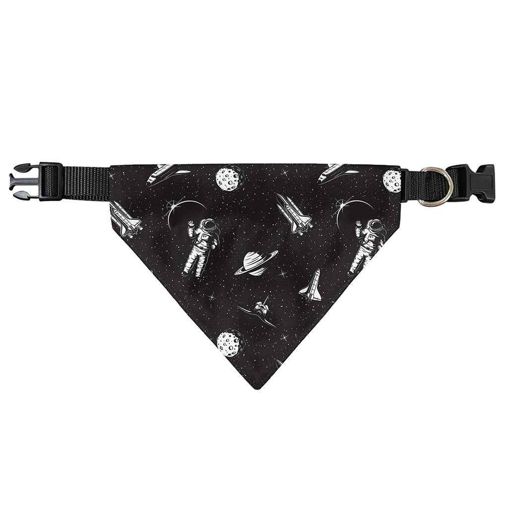 Astronaut In Space Pattern Print Over The Collar Dog Bandana