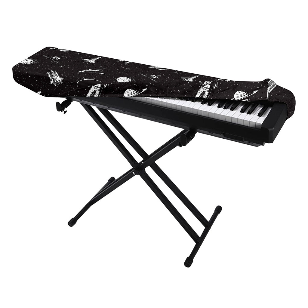 Astronaut In Space Pattern Print Piano Keyboard Cover