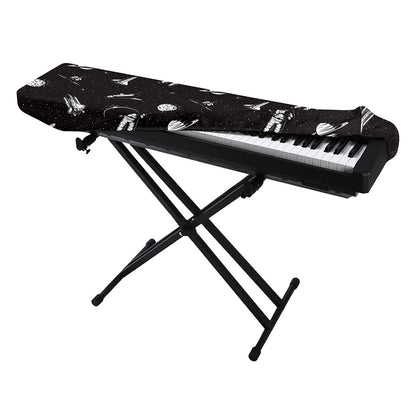 Astronaut In Space Pattern Print Piano Keyboard Cover