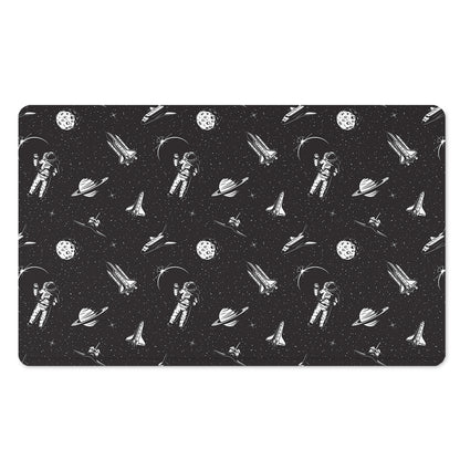 Astronaut In Space Pattern Print Polyester Doormat