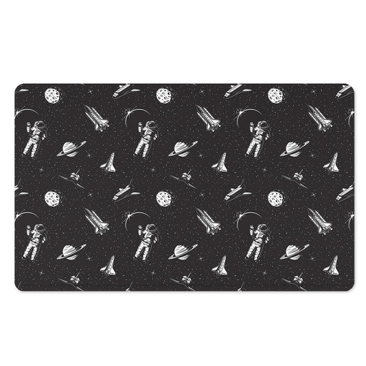 Astronaut In Space Pattern Print Polyester Doormat
