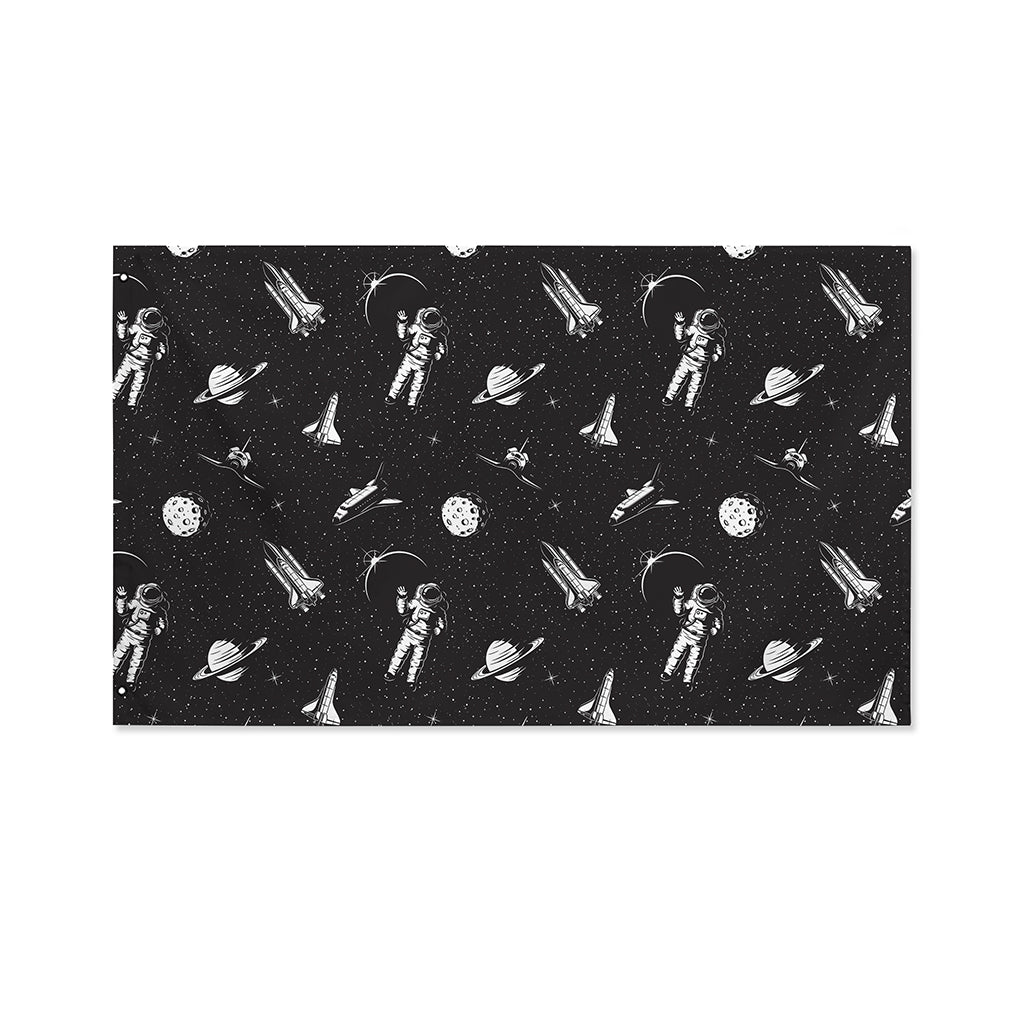 Astronaut In Space Pattern Print Polyester Flag