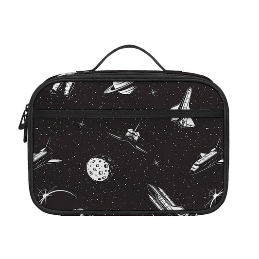 Astronaut In Space Pattern Print Portable Lunch Bag