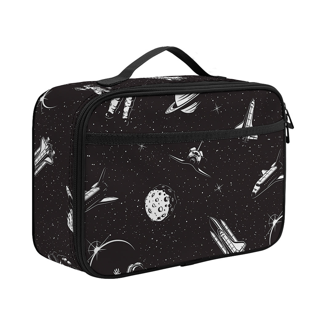 Astronaut In Space Pattern Print Portable Lunch Bag
