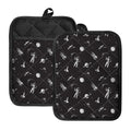 Astronaut In Space Pattern Print Pot Holders With Pocket