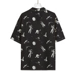 Astronaut In Space Pattern Print Rayon Hawaiian Shirt