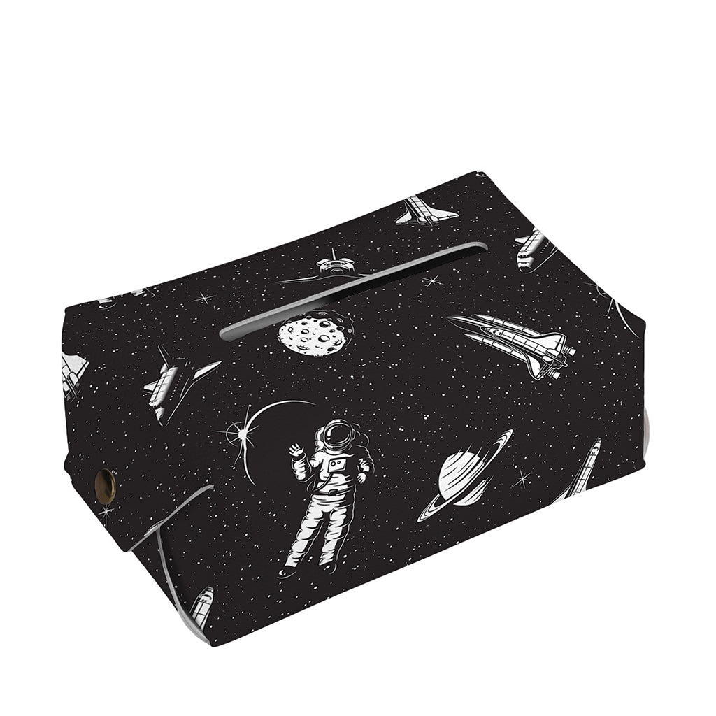 Astronaut In Space Pattern Print Rectangle Tissue Box Cover