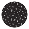 Astronaut In Space Pattern Print Round Floor Mat