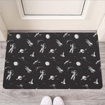 Astronaut In Space Pattern Print Rubber Doormat