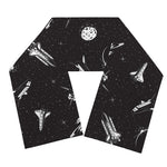 Astronaut In Space Pattern Print Scarf