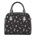 Astronaut In Space Pattern Print Shoulder Handbag