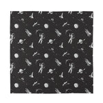 Astronaut In Space Pattern Print Silk Bandana