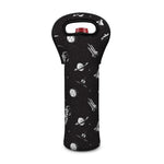 Astronaut In Space Pattern Print Single Neoprene Wine Tote