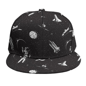 Astronaut In Space Pattern Print Snapback Cap