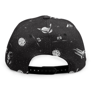 Astronaut In Space Pattern Print Snapback Cap