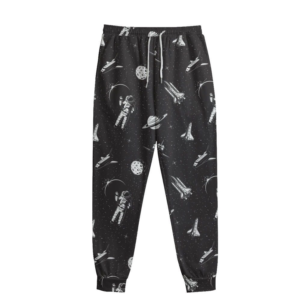 Astronaut In Space Pattern Print Sweatpants