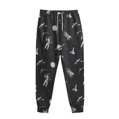 Astronaut In Space Pattern Print Sweatpants