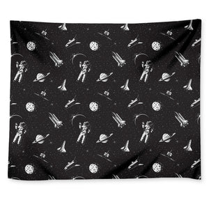 Astronaut In Space Pattern Print Tapestry