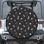 Astronaut In Space Pattern Print Tire Cover