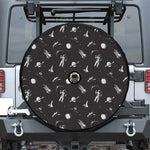 Astronaut In Space Pattern Print Tire Cover With Camera Hole