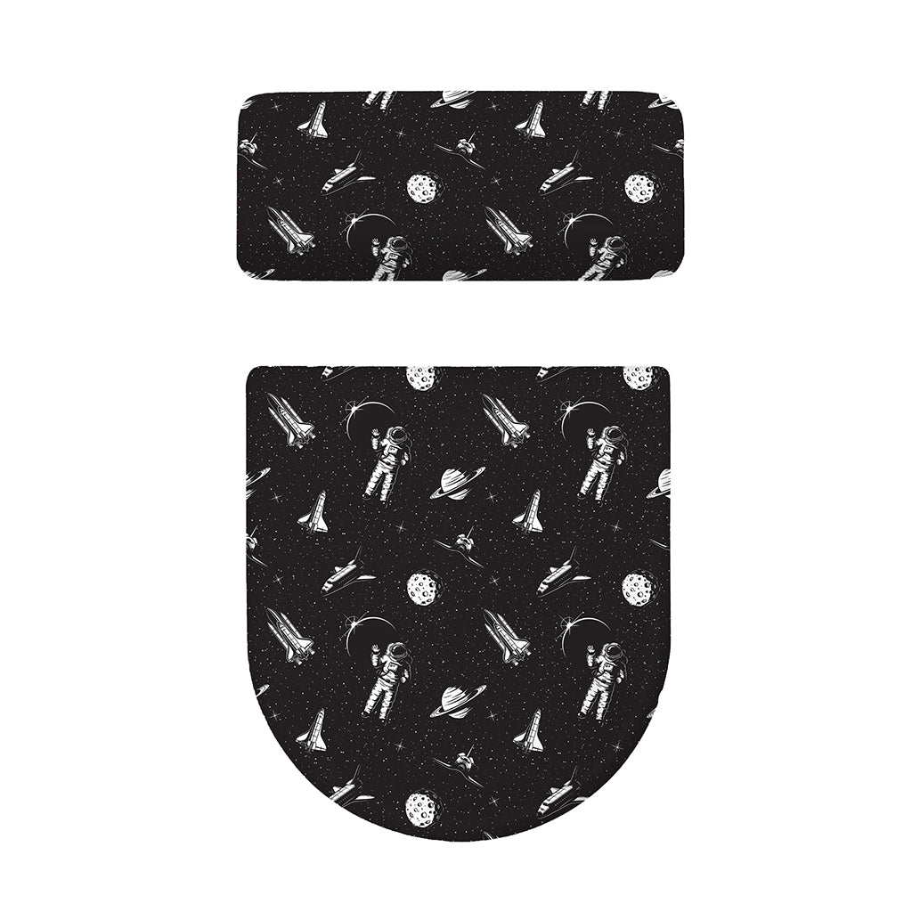 Astronaut In Space Pattern Print Toilet Lid And Tank Cover Set
