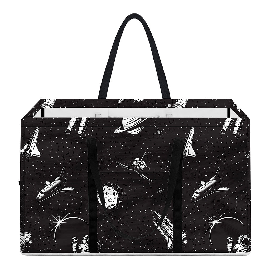 Astronaut In Space Pattern Print Utility Tote Bag