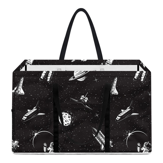 Astronaut In Space Pattern Print Utility Tote Bag